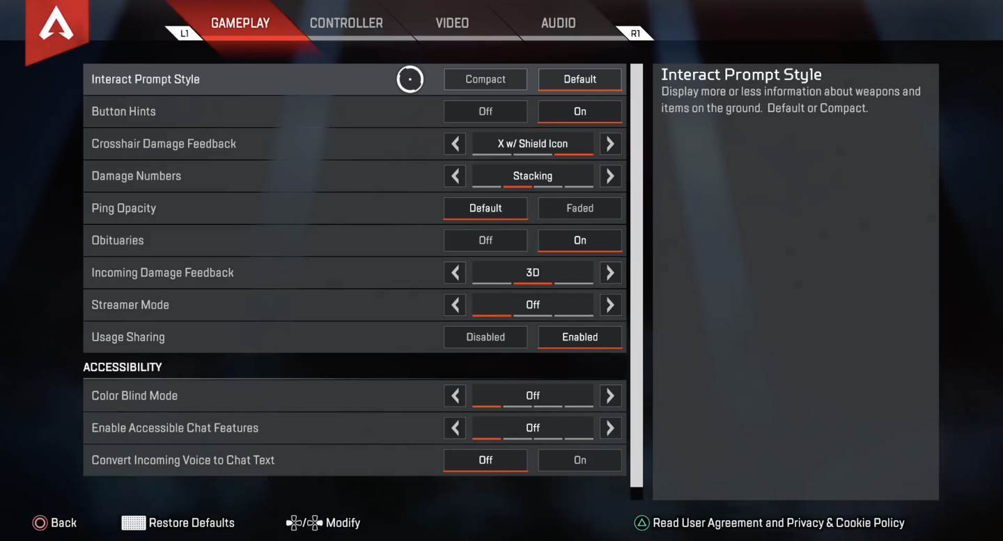 Apex legend best settings